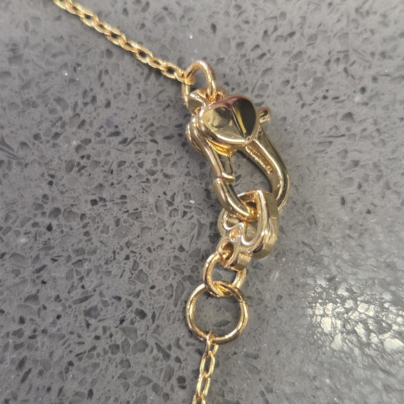 Kate Spade Gold Necklace with Pink and Turquoise Pendant - Picture 4 of 7